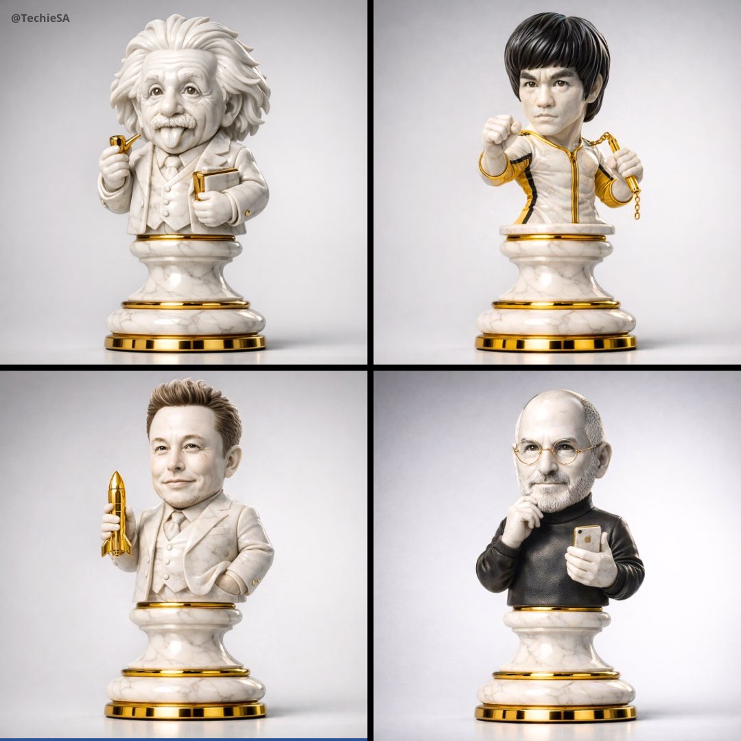 Icon Chess Pieces by GPT-1.5 Image♟️✨ Prompt👇🏻