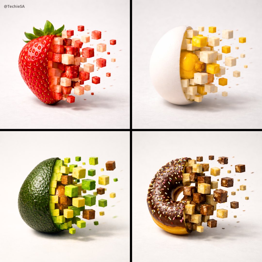 Pixelized Food by GPT-1.5 Image on @SocialSight👾🍓 Prompt👇🏻