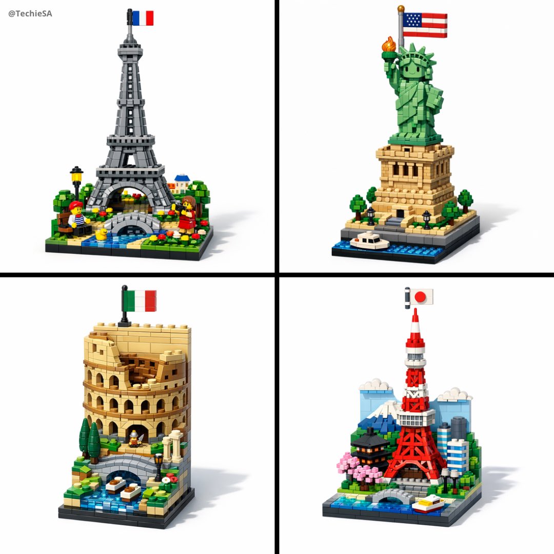 LEGO Landmarks by GPT-1.5 Image on @SocialSight🗽🧱 Prompt👇🏻