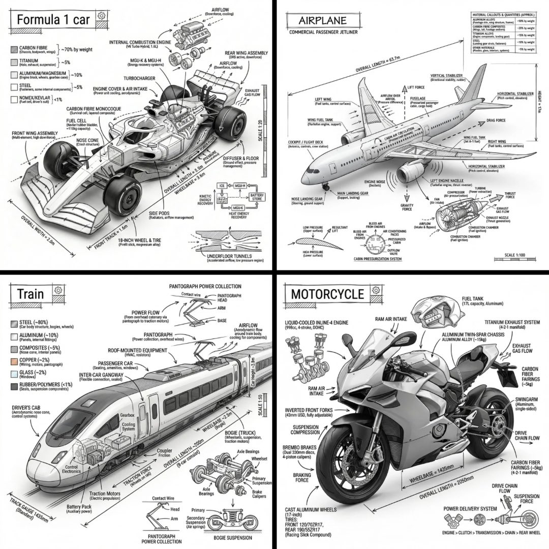 Vehicle Infographics by Nano Banana Pro✨✈️ Prompt👇🏻